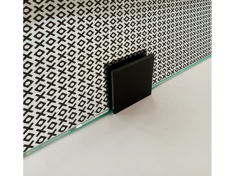 SHOWER DOOR VIDRIO TEMPLADO CON IMPRESIÓN DIGITAL 100X190 CM HERRAJE NEGRO 2