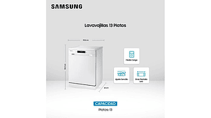 LAVAVAJILLAS SAMSUNG 13 CUBIERTOS DW60M6040FW/ZS