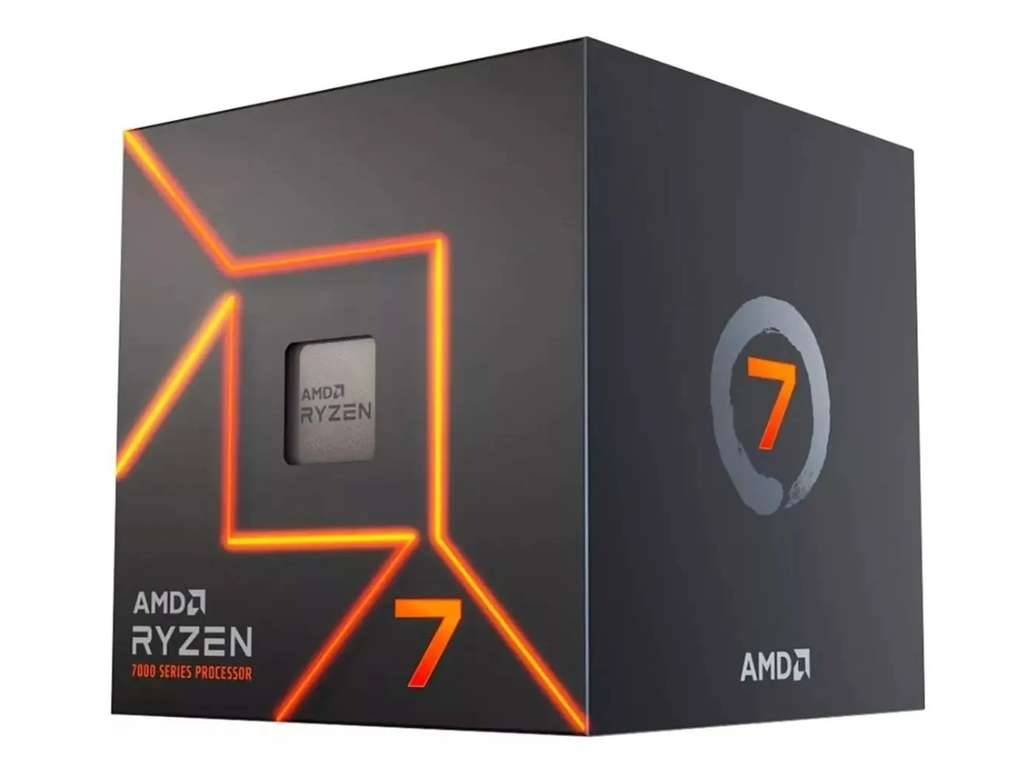 PROCESADOR AMD RYZEN 7 7700 AM5 8 CORES 16 HILOS 3.8/5.3GHZ 1