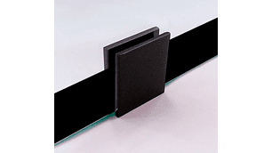 SHOWER DOOR VIDRIO TEMPLADO CON IMPRESIÓN DIGITAL 100X190 CM HERRAJE NEGRO