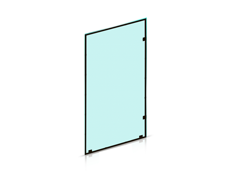 SHOWER DOOR VIDRIO TEMPLADO CON IMPRESIÓN DIGITAL 100X190 CM HERRAJE NEGRO 3