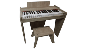 PIANO TONIC CON SILLÍN NIÑOS TON-75 CAFÉ