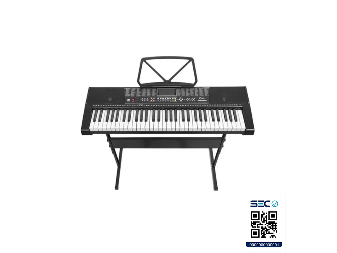 TECLADO PIANO ELECTRÓNICO MUSICAL 61 TECLAS + FUNDA + ATRIL 4