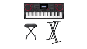 TECLADO DE 61 TECLAS CASIO CTX5000 CON ATRIL Y BANQUETA