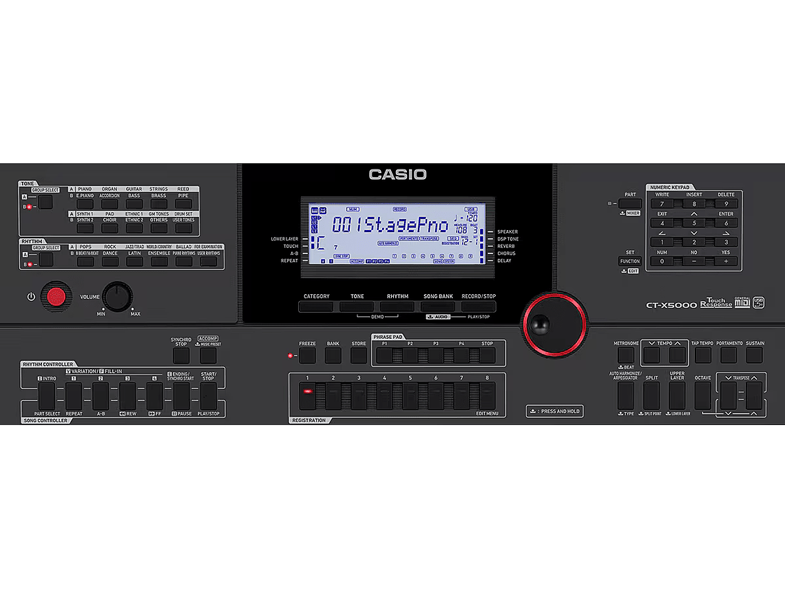 TECLADO DE 61 TECLAS CASIO CTX5000 CON ATRIL Y BANQUETA 3