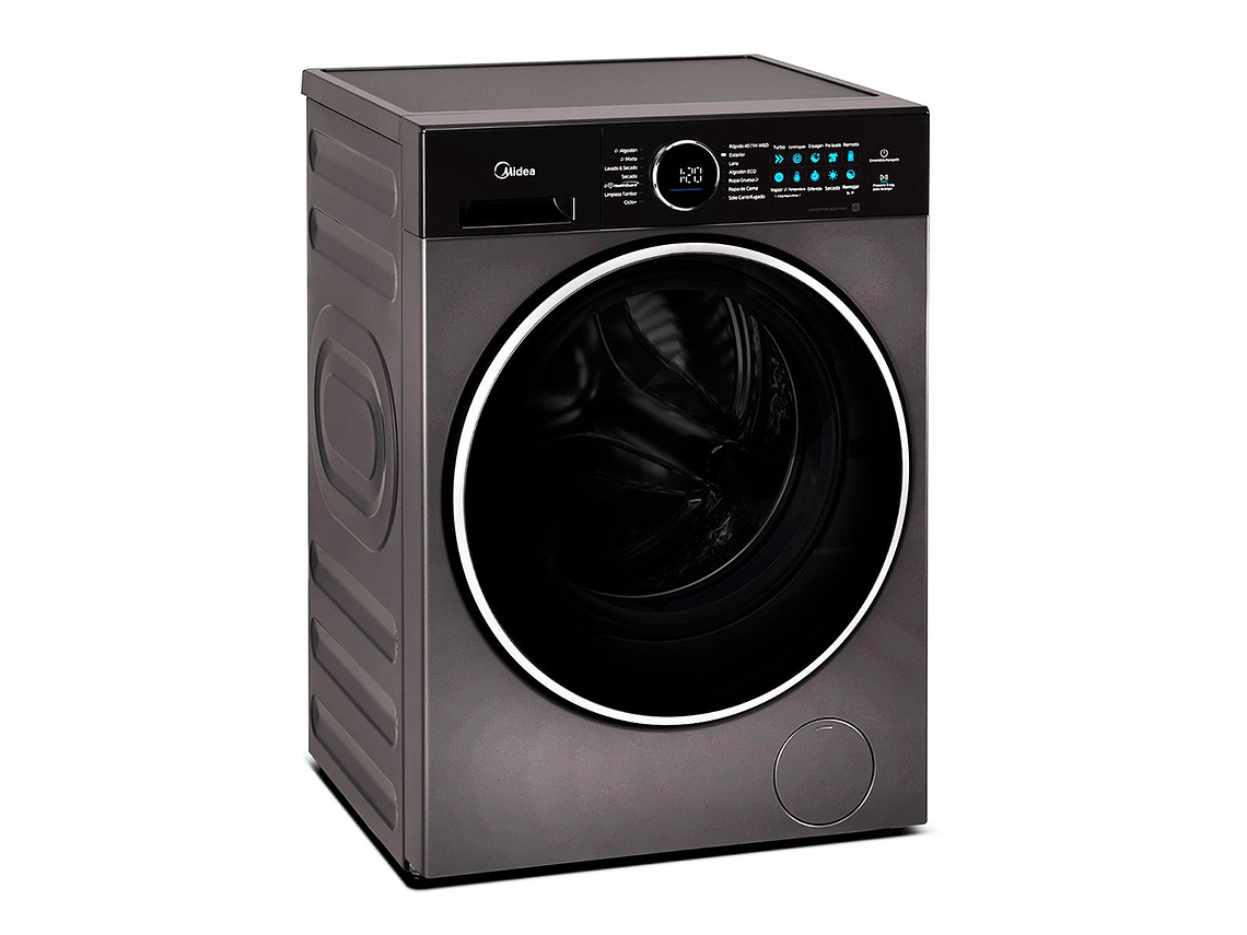 LAVADORA SECADORA CARGA FRONTAL MIDEA MF210D120WB/T 12KG/10KG GRAFITO 8