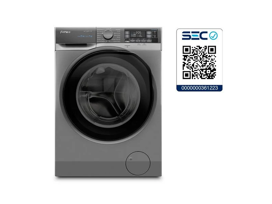 LAVADORA SECADORA FENSA 11/7 KG LAVADO INTELIGENTE 11WD GRIS 1