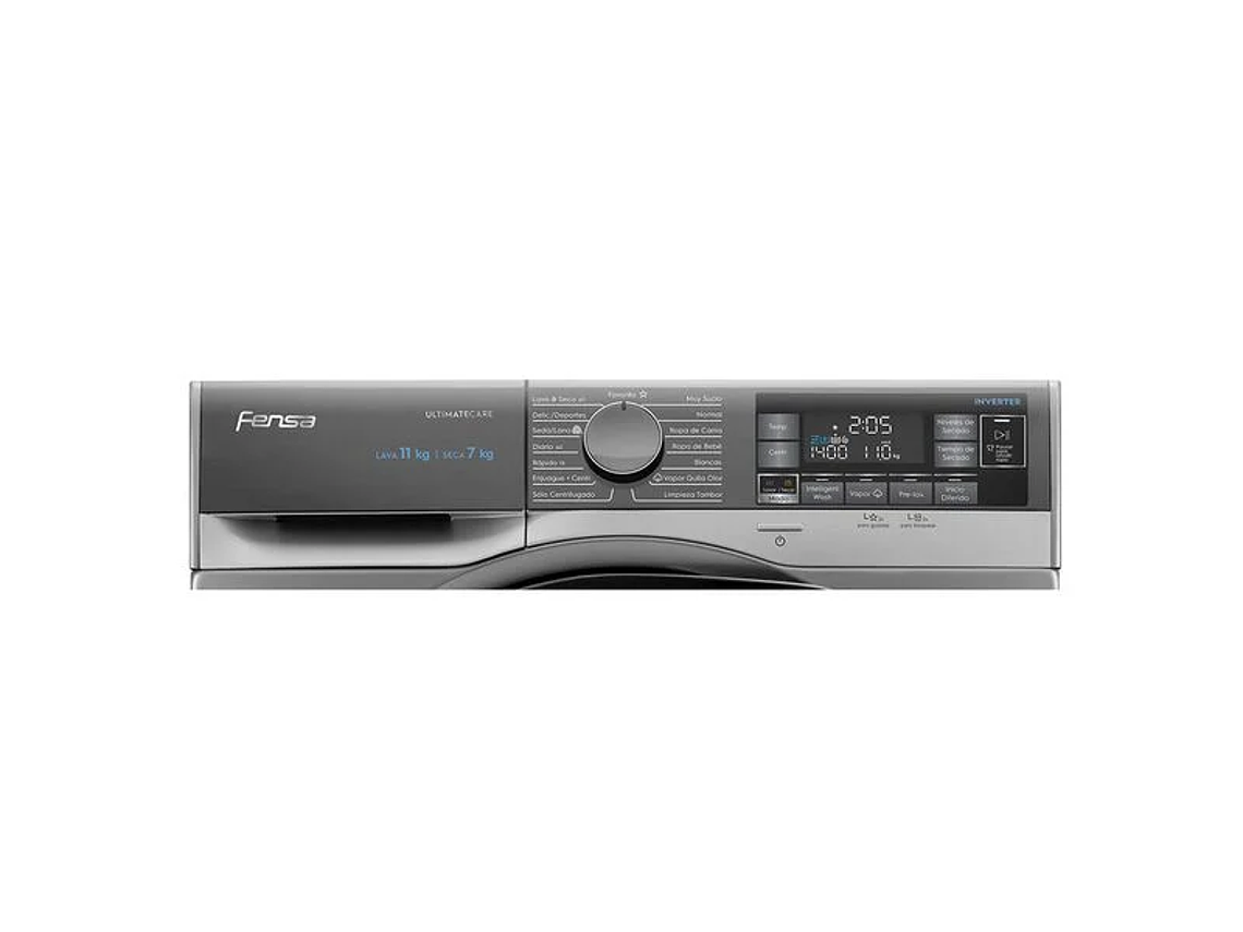 LAVADORA SECADORA FENSA 11/7 KG LAVADO INTELIGENTE 11WD GRIS 2