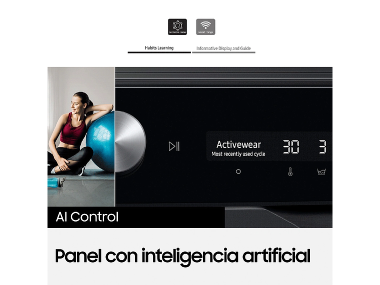 LAVADORA SECADORA SAMSUNG BE SPOKE WD14BB904DGB 14KG/9KG NEGRO 10