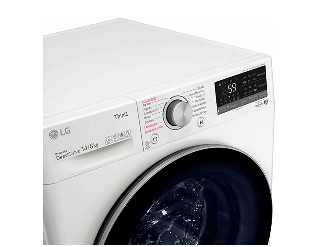 LAVADORA SECADORA LG WD14WVC4S6 14KG/8KG BLANCO 6