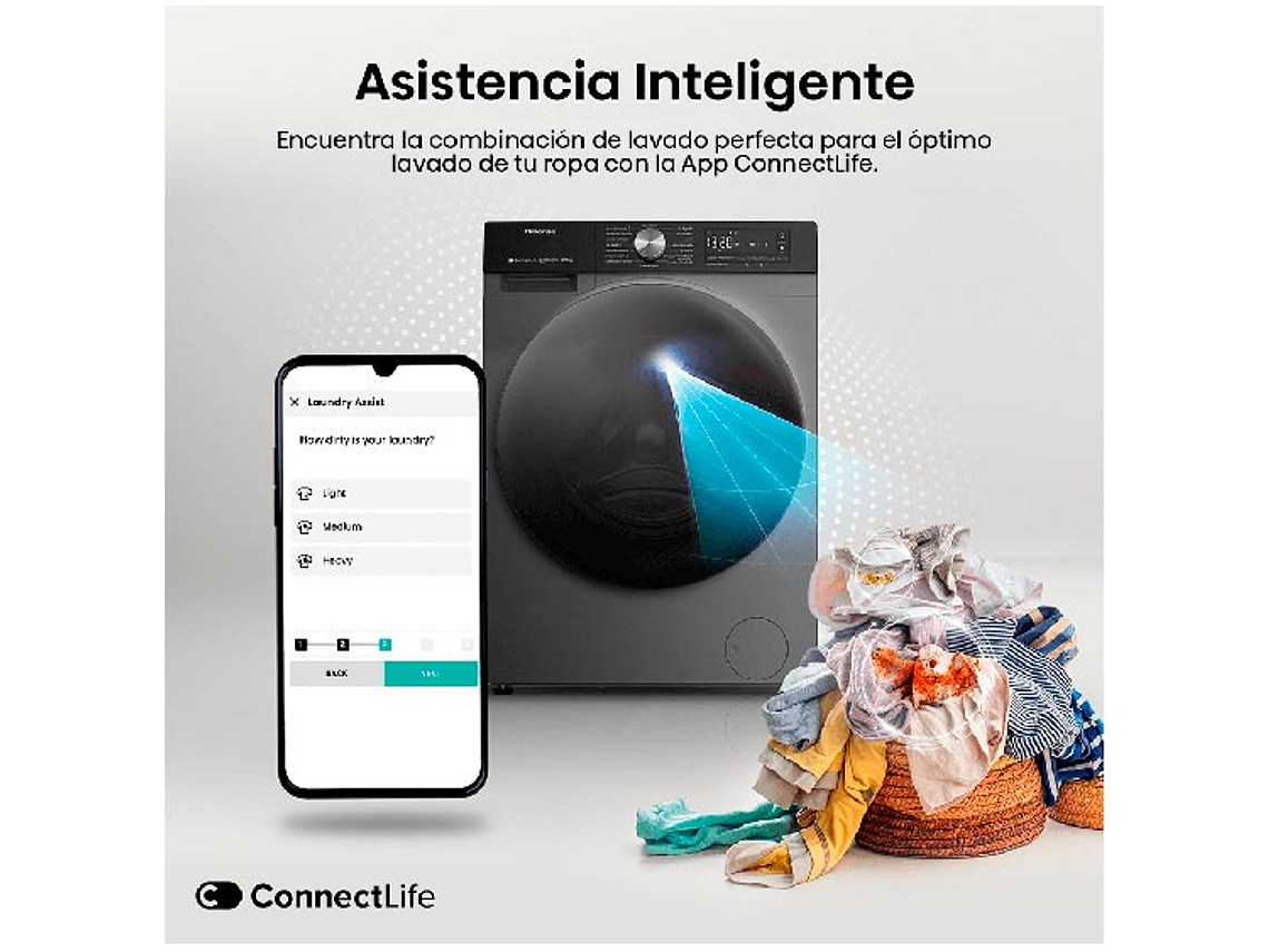 LAVADORA SECADORA HISENSE 14 KG 10 KG CARGA FRONTAL WD3S1443BT 6