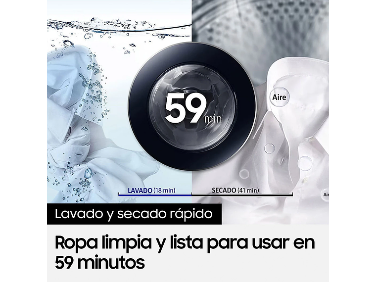 LAVADORA SECADORA SAMSUNG 11 KG 7 KG CARGA FRONTAL WD11M4473MW DIGITAL INVERTER /ZS 5