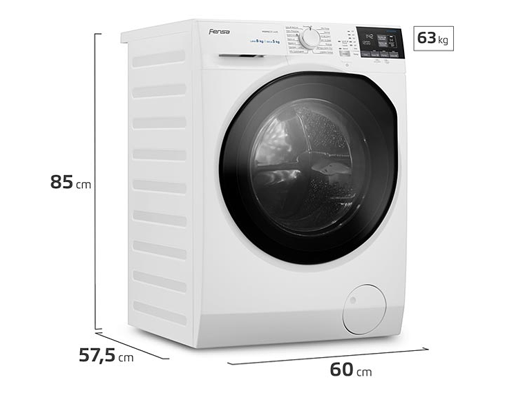 LAVADORA SECADORA FENSA PERFECT CARE 8WD  8KG/5KG BLANCO 4