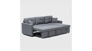 SOFÁ DANIELS KMB1002GY LIBRE DISPOSICIÓN 3 CUERPOS GRIS CAMA 2 PLAZAS MODERNO