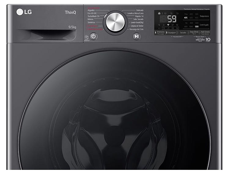 LAVADORA SECADORA LG WD9MVC4S6 9KG/5KG NEGRO 8