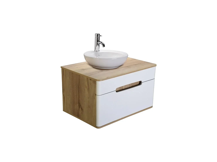 MUEBLE CURVED SUSPENDIDO 75 CM MATE DUNA MDP BLANCO 1