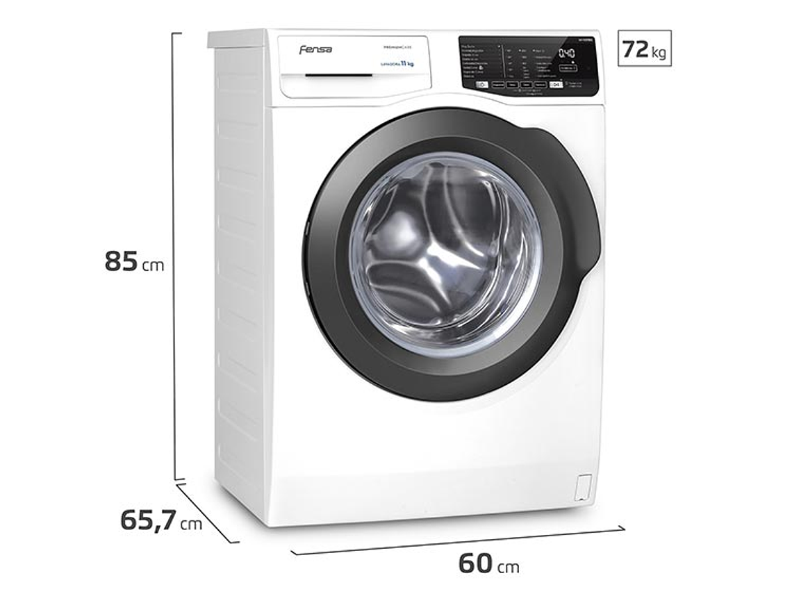 LAVADORA CARGA FRONTAL FENSA PREMIUM CARE 11W 11KG BLANCO 4