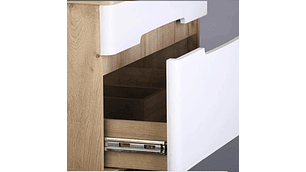 MUEBLE CURVED SUSPENDIDO 75 CM MATE DUNA MDP BLANCO