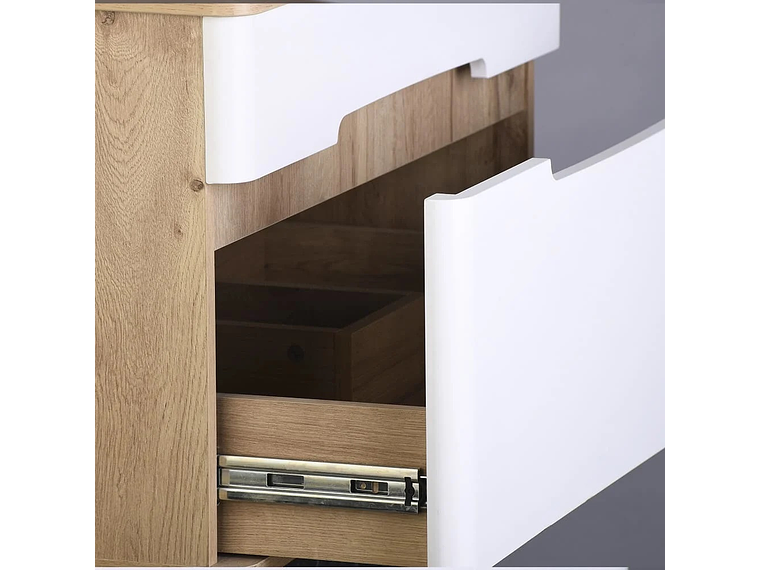 MUEBLE CURVED SUSPENDIDO 75 CM MATE DUNA MDP BLANCO 2