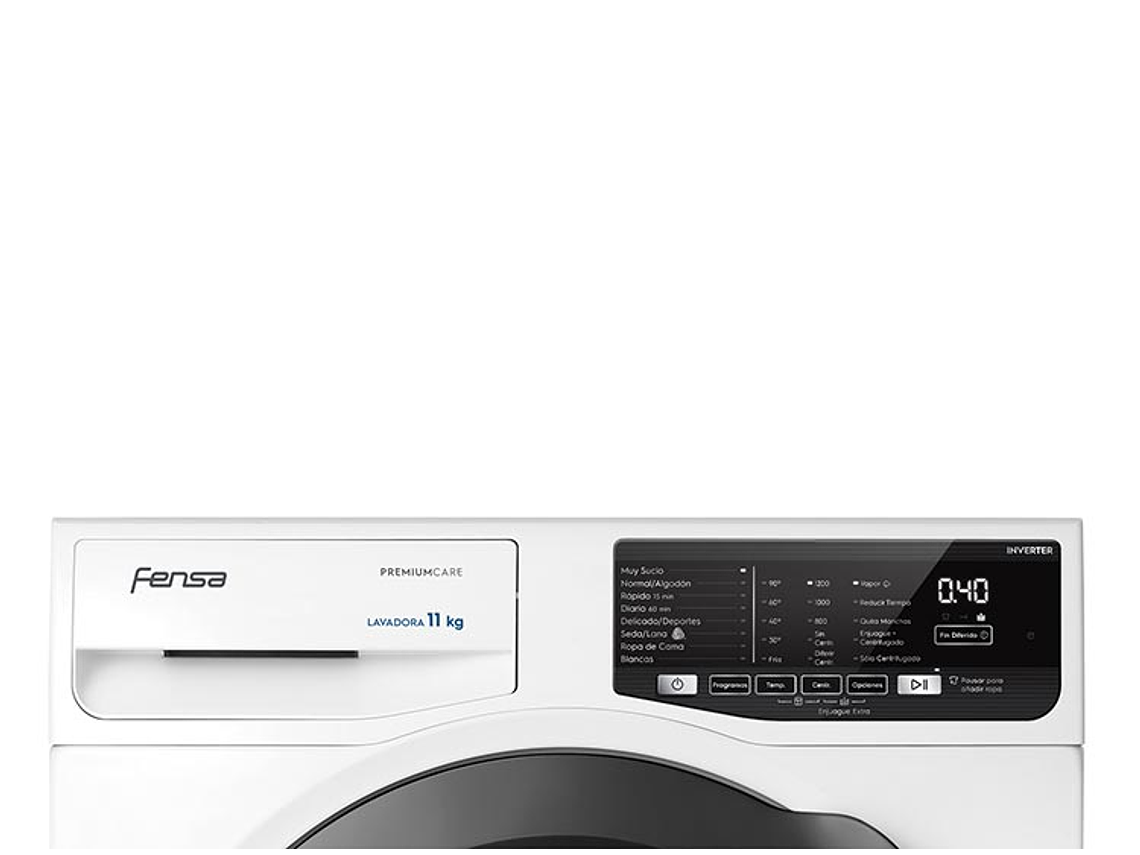 LAVADORA CARGA FRONTAL FENSA PREMIUM CARE 11W 11KG BLANCO 7