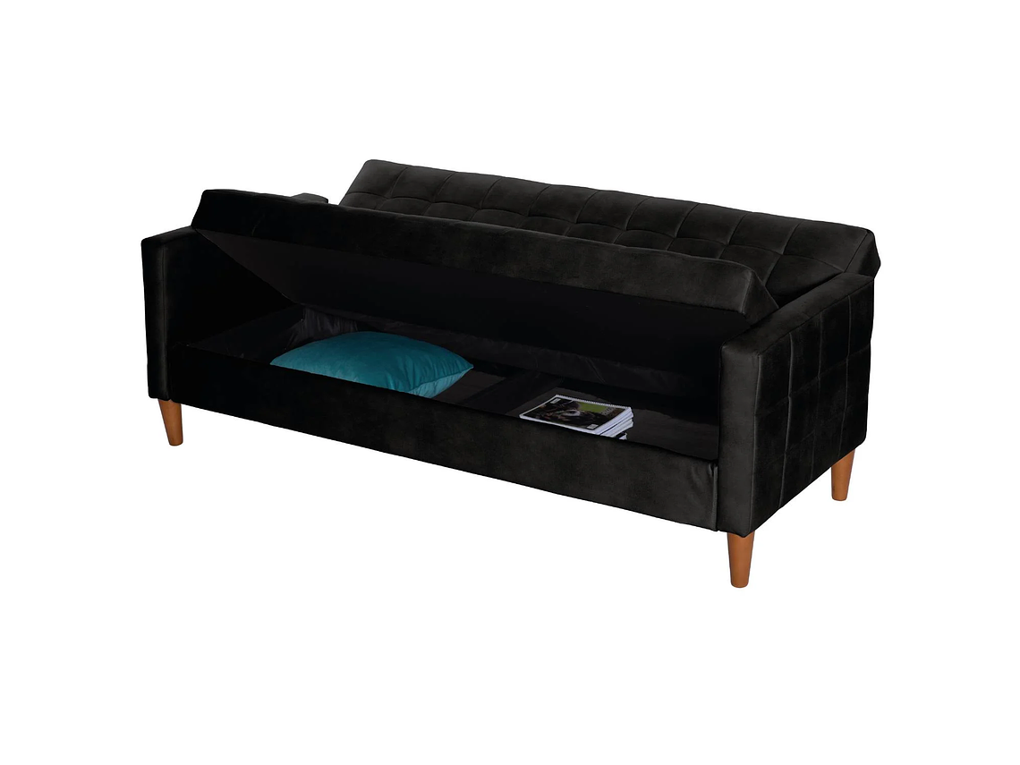 FUTON GENOVA CUERO KENTUCKY NEGRO 4