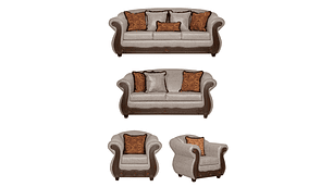 JUEGO DE LIVING 3 2 1 1 ESTAMBUL CREMA