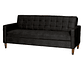 FUTON GENOVA CUERO KENTUCKY NEGRO - Miniatura 5