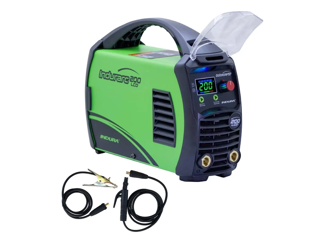 SOLDADORA INVERTER INDURA 200 LCD, PORTATIL Y DURADERA 4