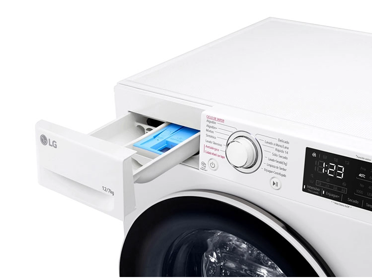 LAVADORA SECADORA LG WD12WVC5S6 12KG/7KG BLANCO 4