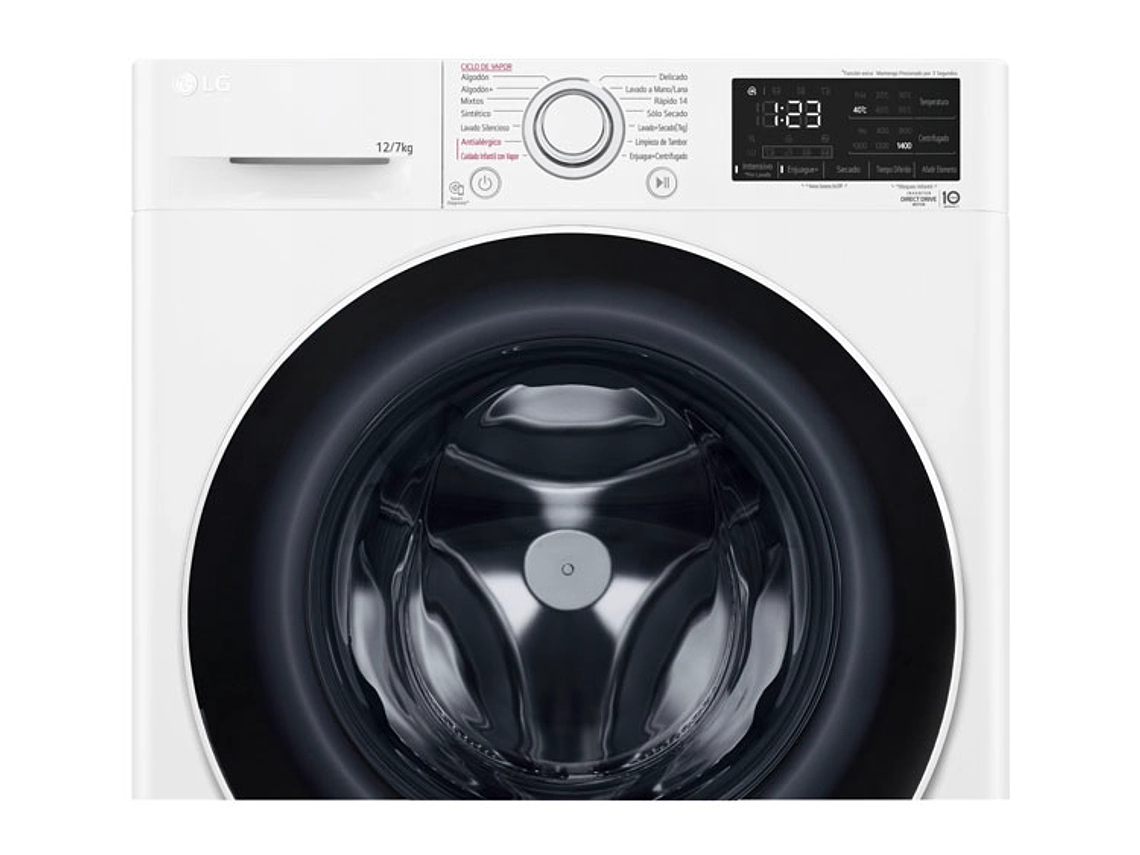 LAVADORA SECADORA LG WD12WVC5S6 12KG/7KG BLANCO 7