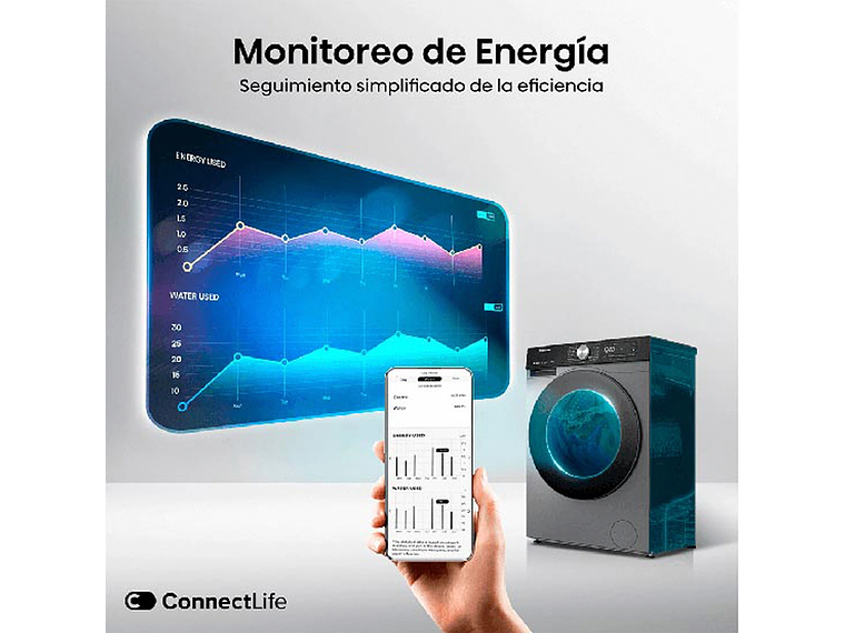 LAVADORA SECADORA CARGA FRONTAL HISENSE WD3S1243BT 12KG/8KG GRAFITO 5