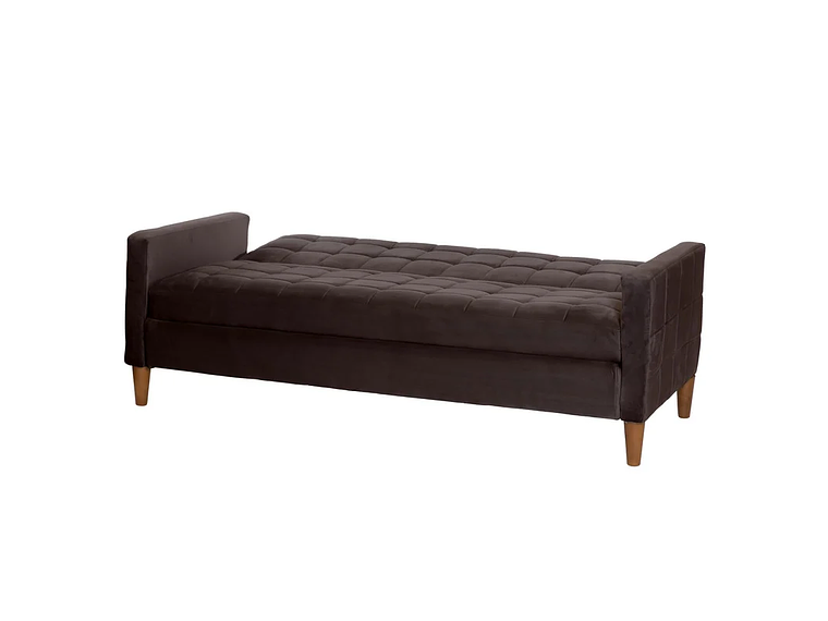 FUTON LATAM HOME GENOVA 3 CUERPOS CHOCOLATE TELA VELVET 1