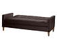 FUTON LATAM HOME GENOVA 3 CUERPOS CHOCOLATE TELA VELVET - Miniatura 1