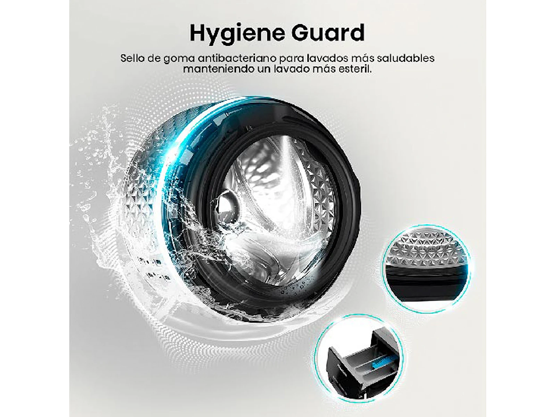 LAVADORA SECADORA CARGA FRONTAL HISENSE WD3S1243BT 12KG/8KG GRAFITO 10