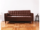 FUTON LATAM HOME GENOVA 3 CUERPOS CHOCOLATE TELA VELVET - Miniatura 4