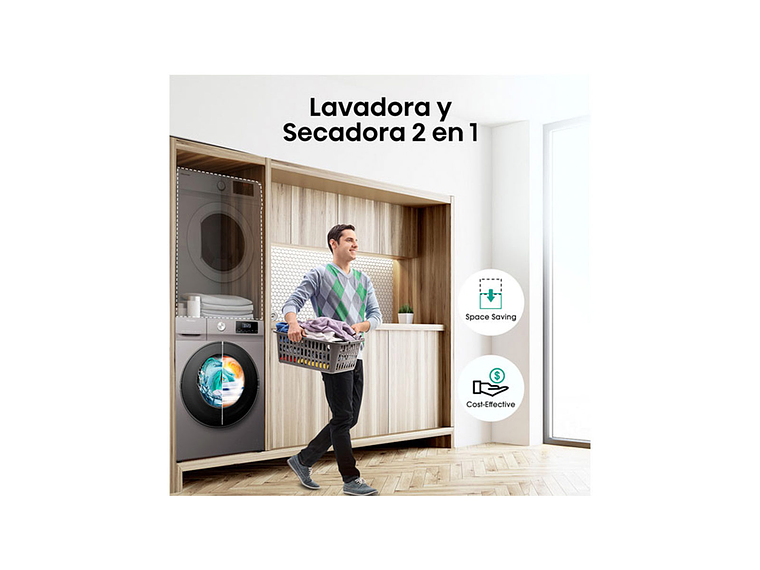 LAVADORA SECADORA CARGA FRONTAL HISENSE WD3Q1042BT 10KG/6KG GRIS 6