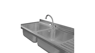 CUBIERTA IMAHE 2 TAZAS CON SECADOR DERECHO 190 X 60 CM