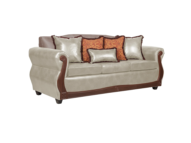 JUEGO DE LIVING 3 2 1 1 GRAN COLUMBIA CREMA 2