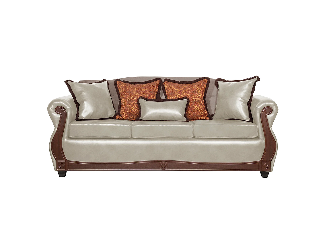 JUEGO DE LIVING 3 2 1 1 GRAN COLUMBIA CREMA 3