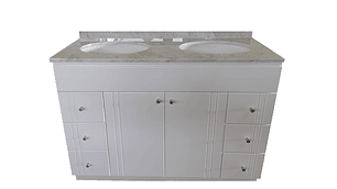 MUEBLE TMUEBLES CARRARA RECTO VANITORIO DOBLE LACADO CUBIERTA MARMOL 120 X 50 X 85 BLANCO