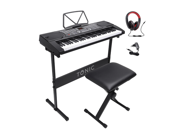 FULL PACK TECLADO TONIC 61 TECLAS+ATRIL+SILLA+AUDÍFONOS TON-600 2