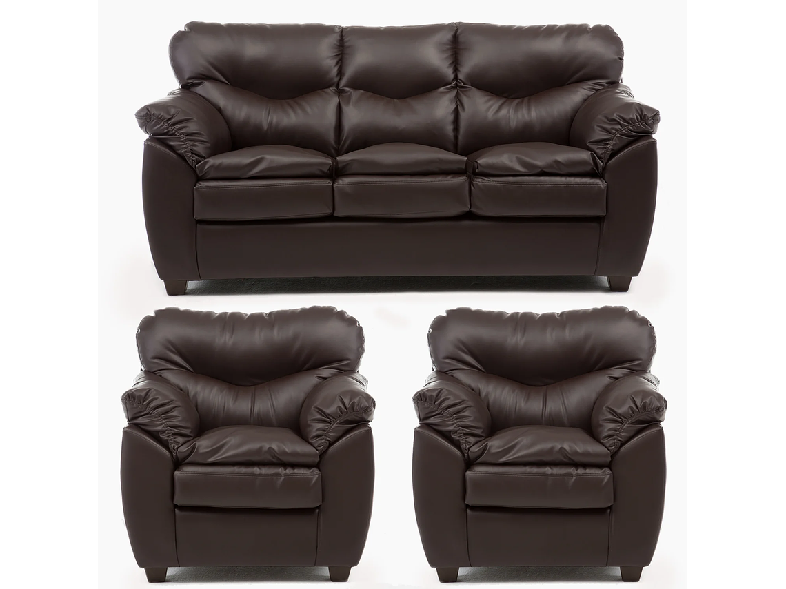 JUEGO LIVING ORION 311 PU CAFÉ 1