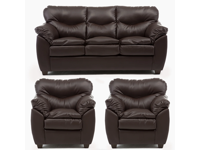 JUEGO LIVING ORION 311 PU CAFÉ 1