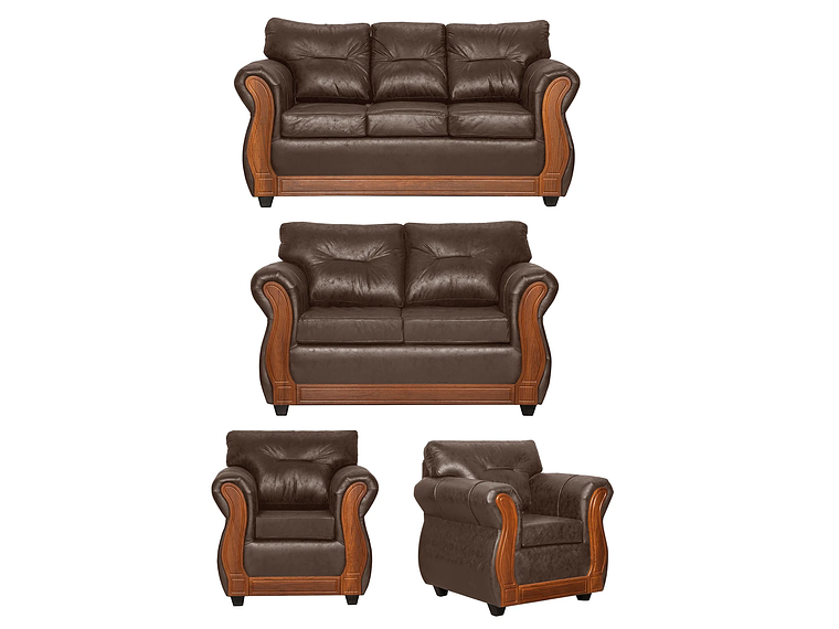 JUEGO DE LIVING 3 2 1 1 TORONTO CHOCOLATE 1