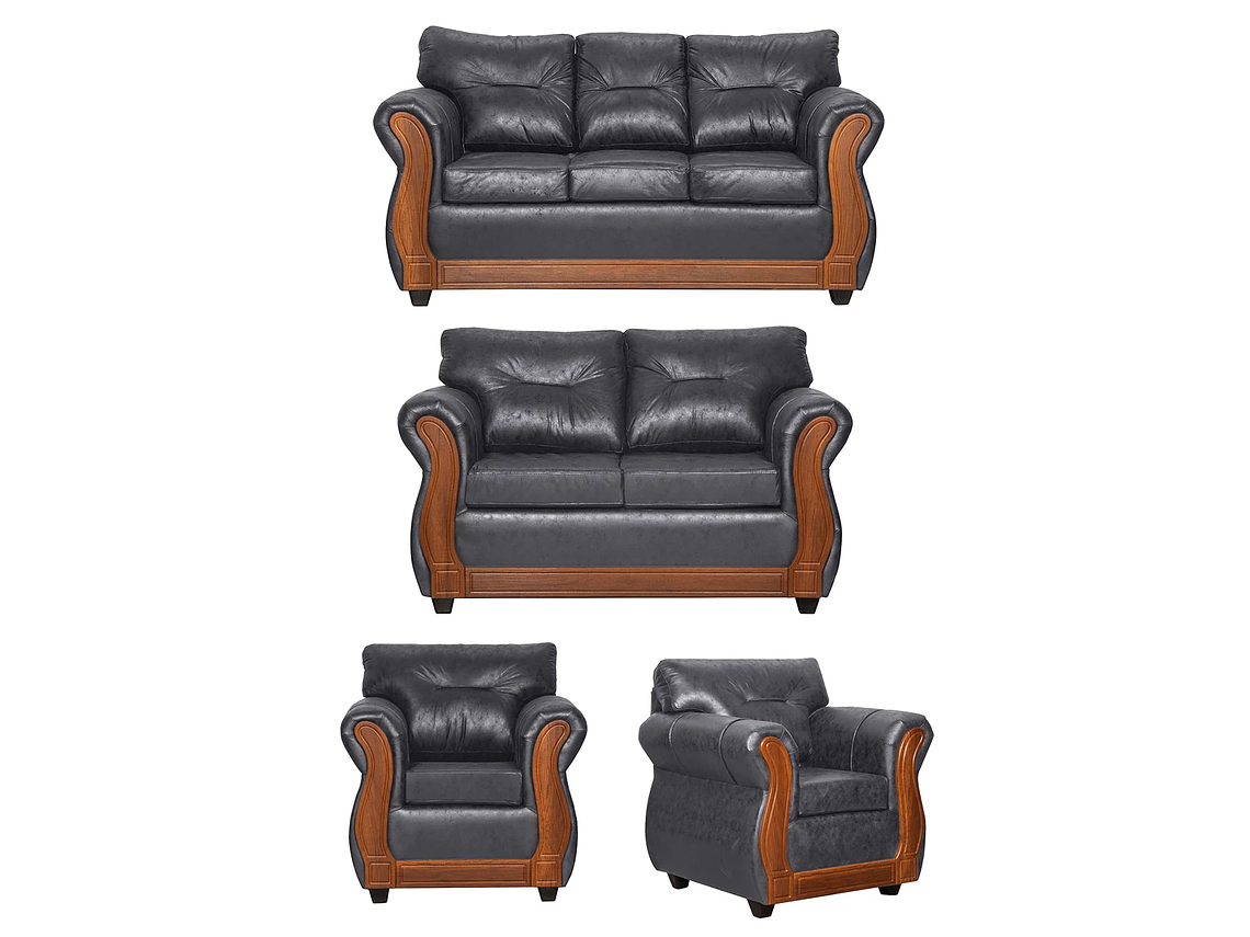 JUEGO DE LIVING 3 2 1 1 TORONTO GRIS 1