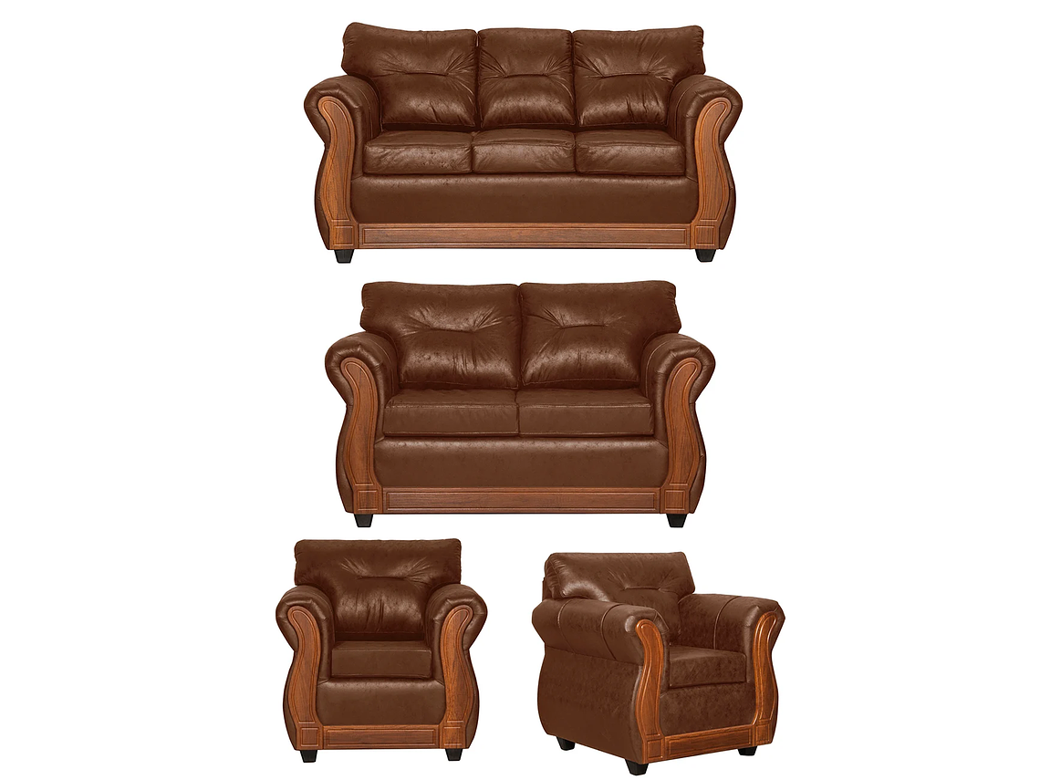 JUEGO DE LIVING 3 2 1 1 TORONTO TERRACOTA 1