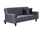 FUTÓN BLACK FACTORY VANGUARDIA 3 CUERPOS FELPA GRIS SOFA CAMA 200 X110 NEGRO - Miniatura 1