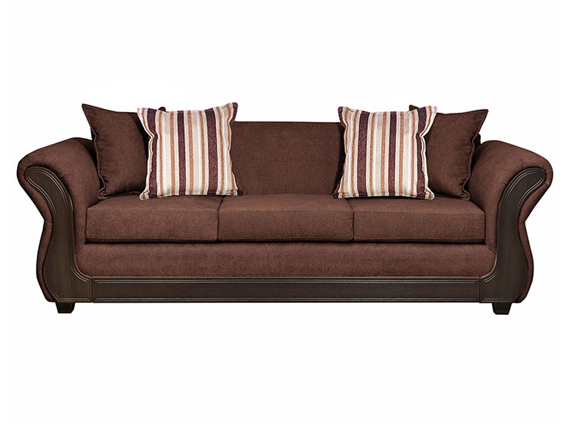 JUEGO DE LIVING INNOVAMUEBLES PALERMO TELA YF CHOCOLATE 32 3