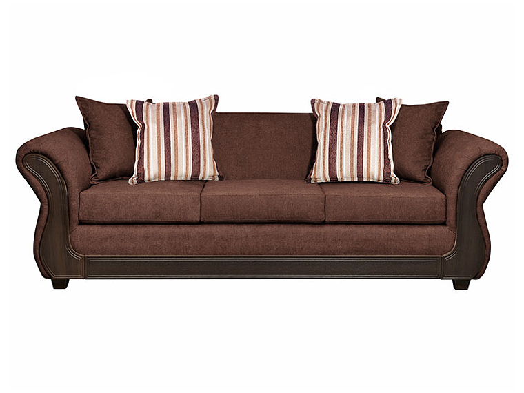 JUEGO DE LIVING INNOVAMUEBLES PALERMO TELA YF CHOCOLATE 32 3