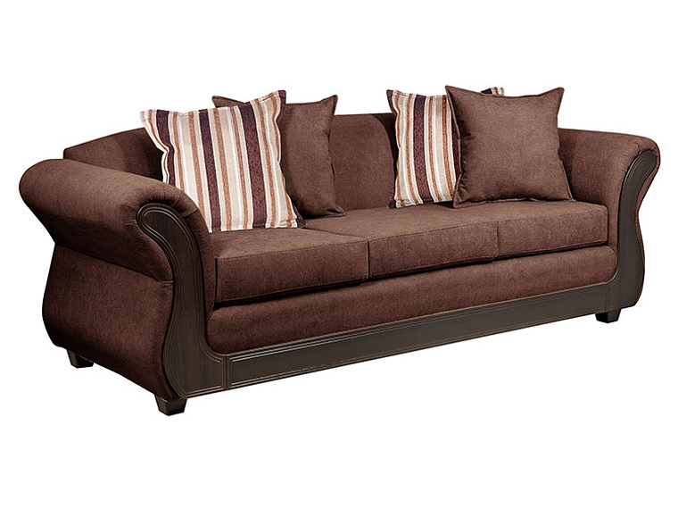 JUEGO DE LIVING INNOVAMUEBLES PALERMO TELA YF CHOCOLATE 32 4